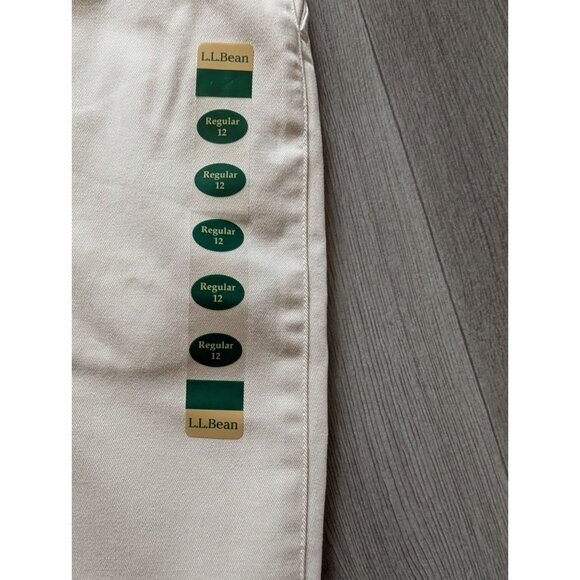 L.L.Bean Womens Wrinkle-Free Cotton Original Fit Pants Size 12 Regular Beige - Picture 6 of 8